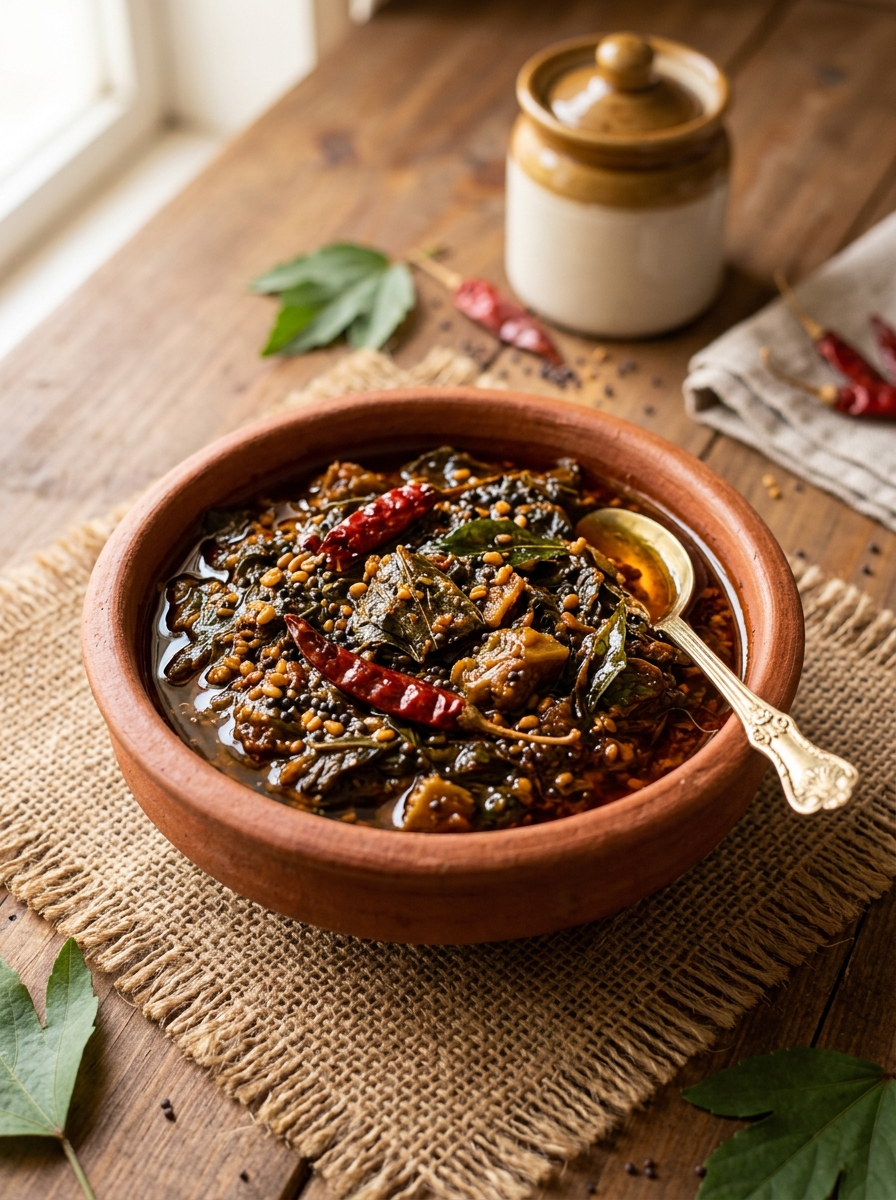 Traditional homemade gongura pickle